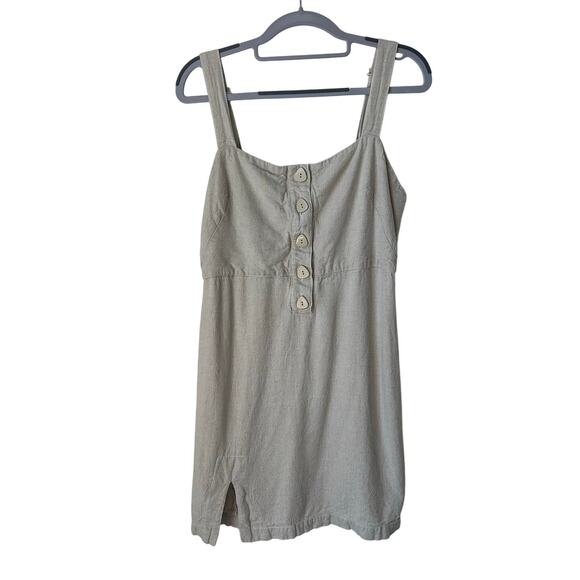 Urban Outfitters Linen Blend Beige Dress - Large - Picture 1 of 5